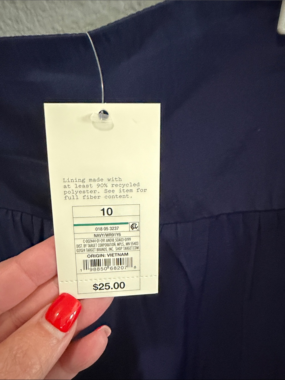 A New Day Navy Bubble Mini Skirt size 10 - Picture 6 of 6